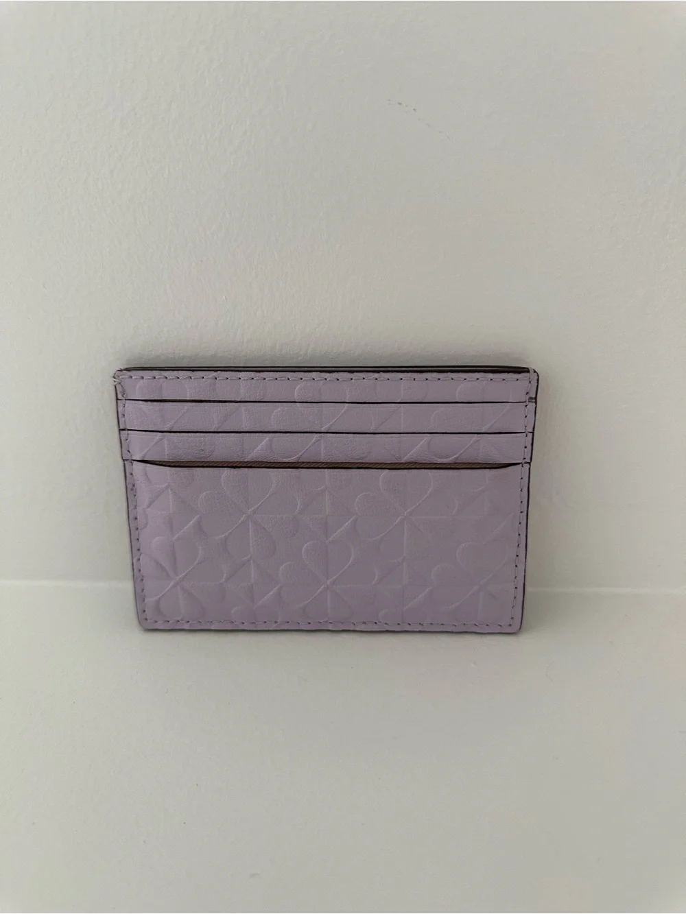 kate spade Lilac Embossed Clover Card Holder
